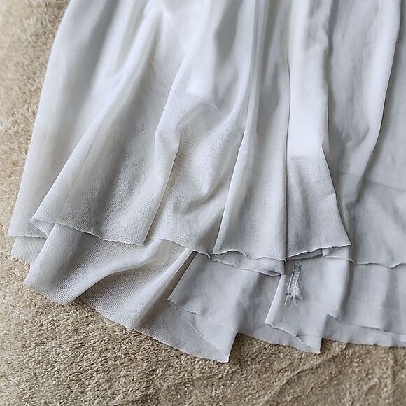 Conail Coco Women Ruched Waist Rhinestone Casual Tulle Long Dress - Picture 15 of 16